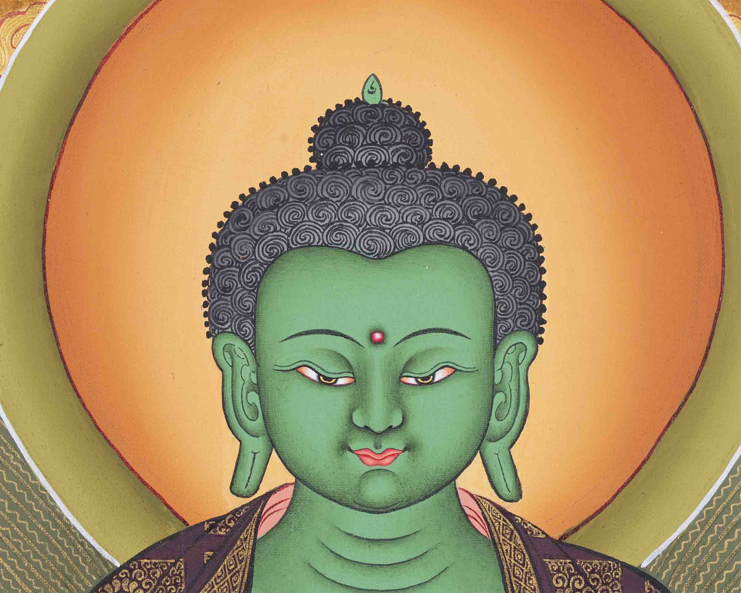 Thangka Of Amoghasiddhi | Traditional Artwork | Buddhist Wall Decors