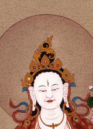 White Tara Thangka | Himalayan Buddhist Art | Female Bodhisattva