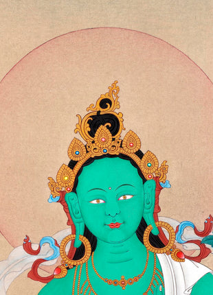 Mother Green Tara | Bodhisattva Deity Thangka