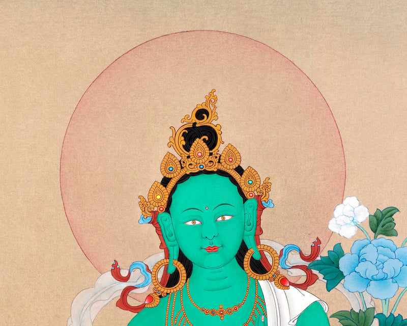 Mother Green Tara | Bodhisattva Deity Thangka