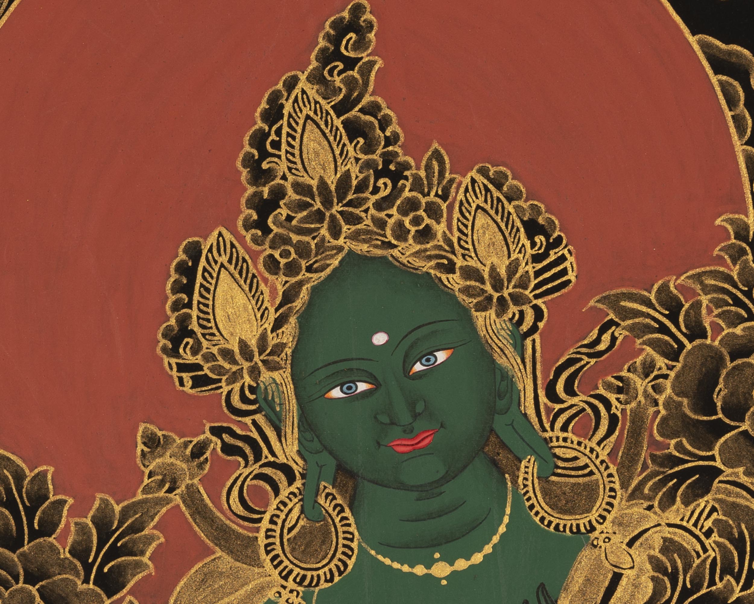 Green Tara Thangka | Healing Tara Painting | Wall Decors