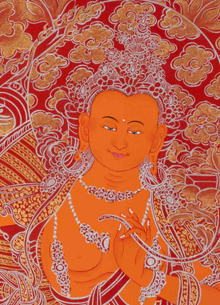 Manjushree Thangka Painting | Bodhisattva Of Wisdom | Religious Art