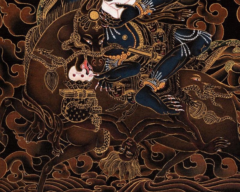 Palden Lhamo Thangka Painting | Hand Painted in Traditional Nakthang Style