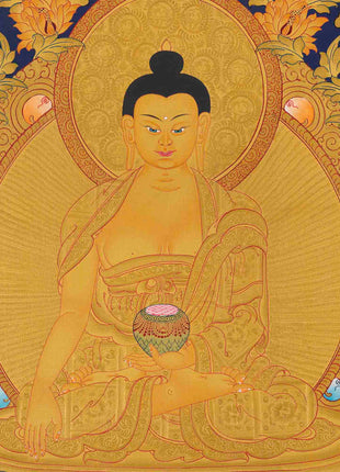 Shakyamuni Buddha Thangka Art | Traditional Painting | Wall Decors