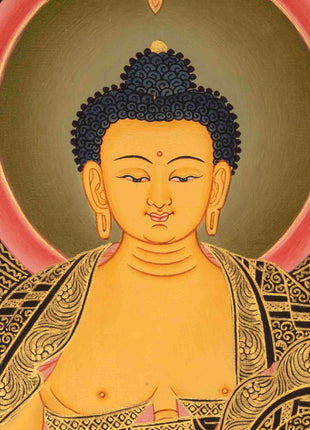 Buddha Shakyamuni Thangka | Buddha Seated in Meditation