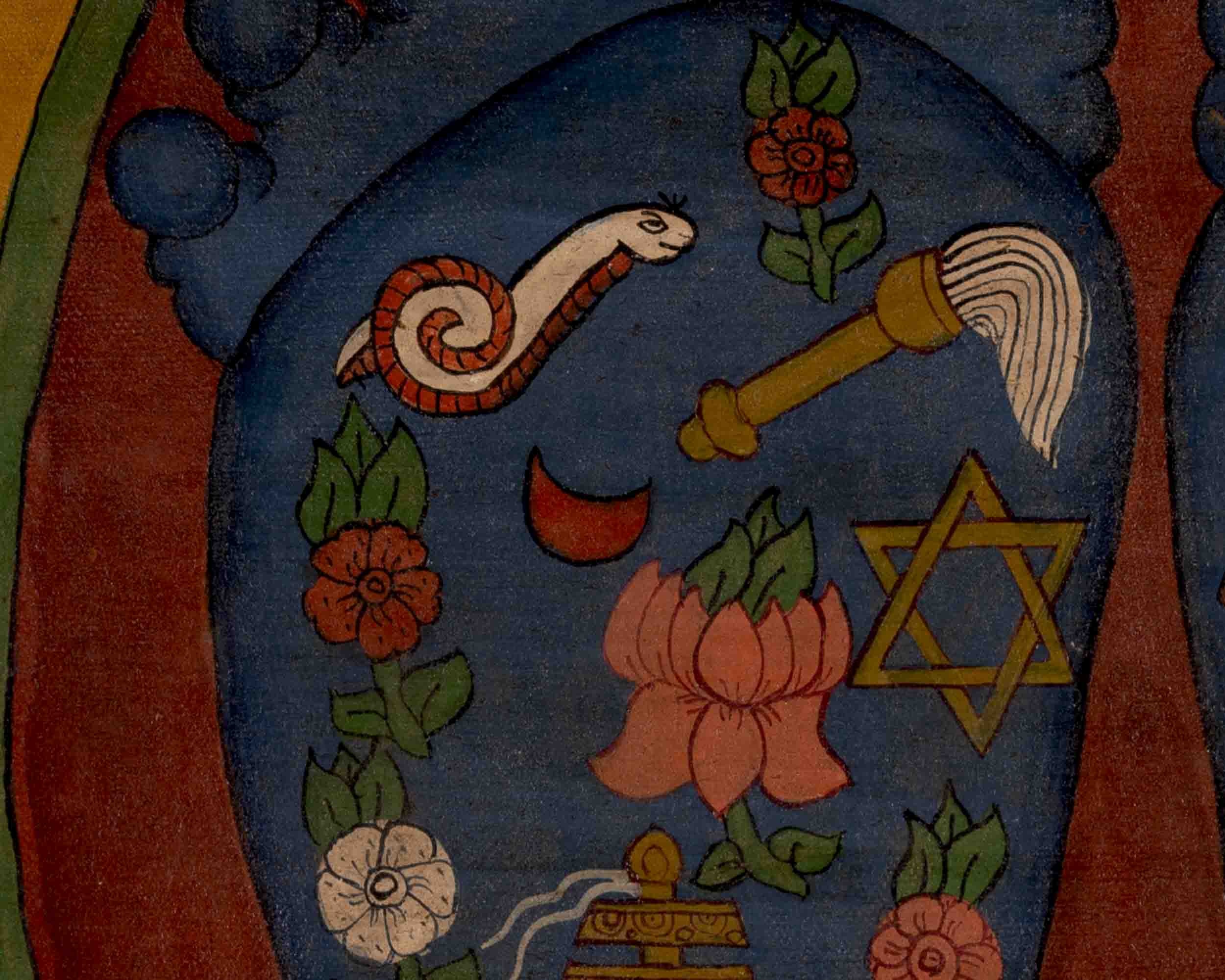 Buddha's Footprint Thangka | Traditional Painting | Wall Decors