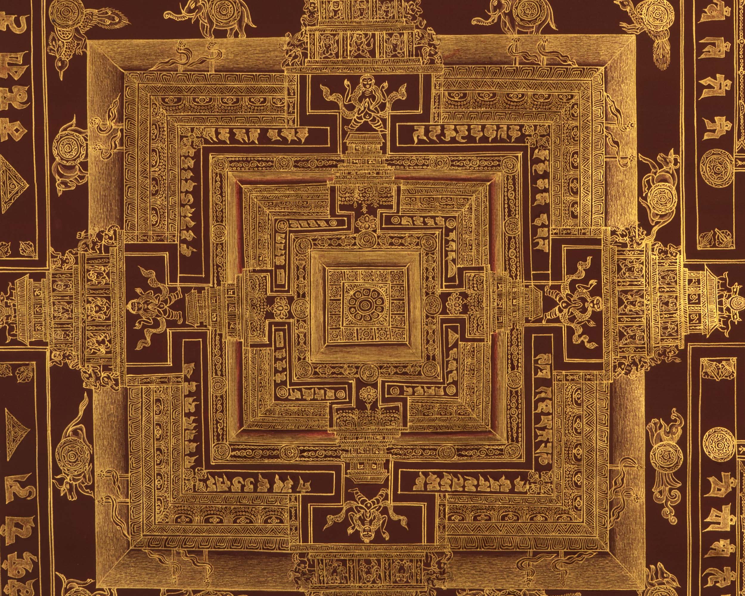 Gold Style Mandala | Buddhist Mandala Thangka