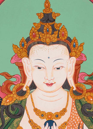 Handpainted Avalokitesvara Thangka | Chengrezig Thangka