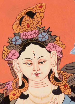 White Tara Thangka | Traditional Tibetan Art | Wall Decors