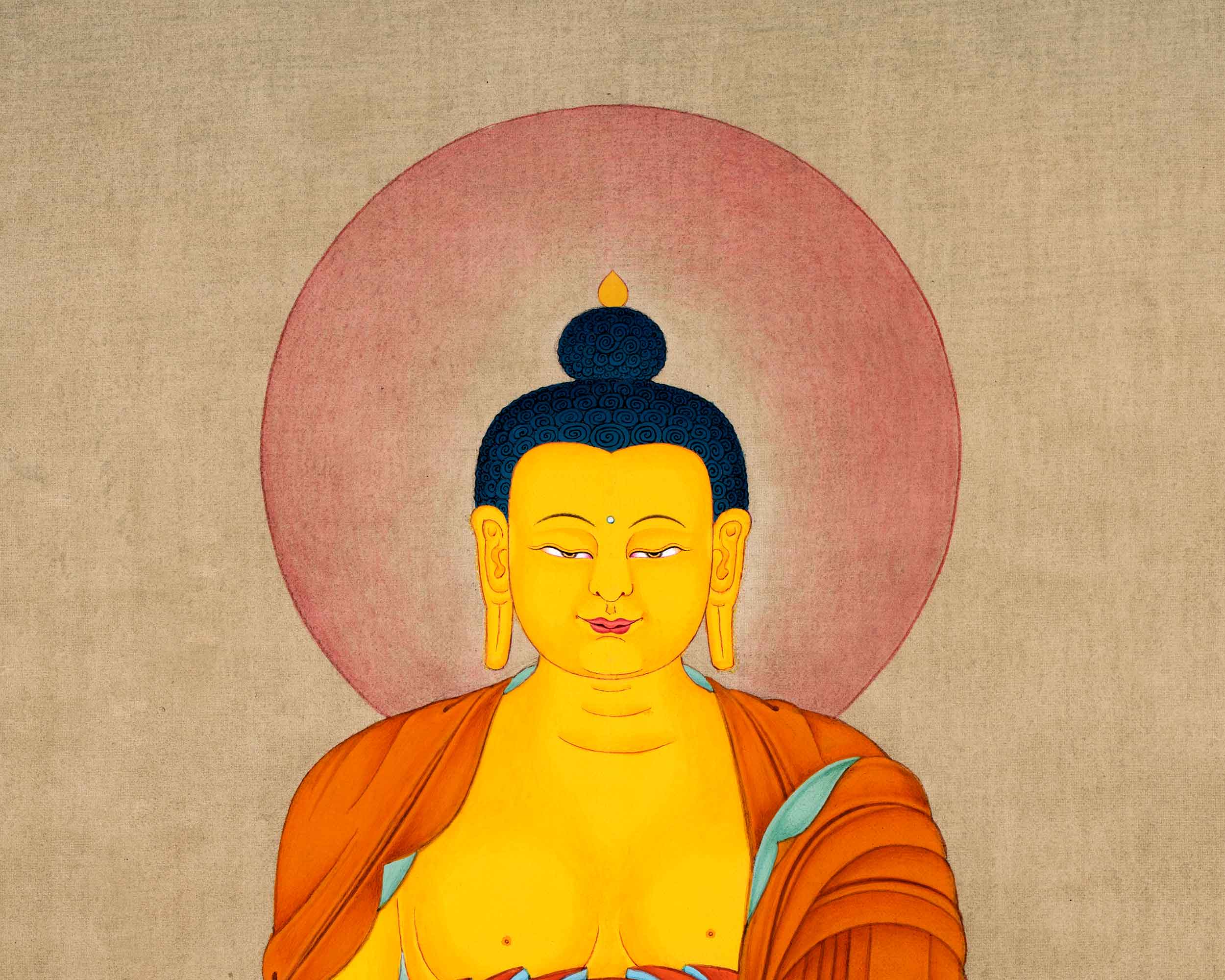Shakyamuni Buddha Painting | Traditional Tibetan Buddhist Art