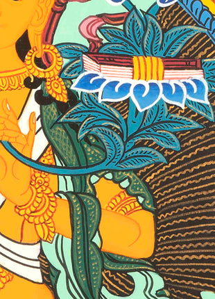 Manjushri Thangka | Deity Of Wisdom And Compassion | Wall Decorations