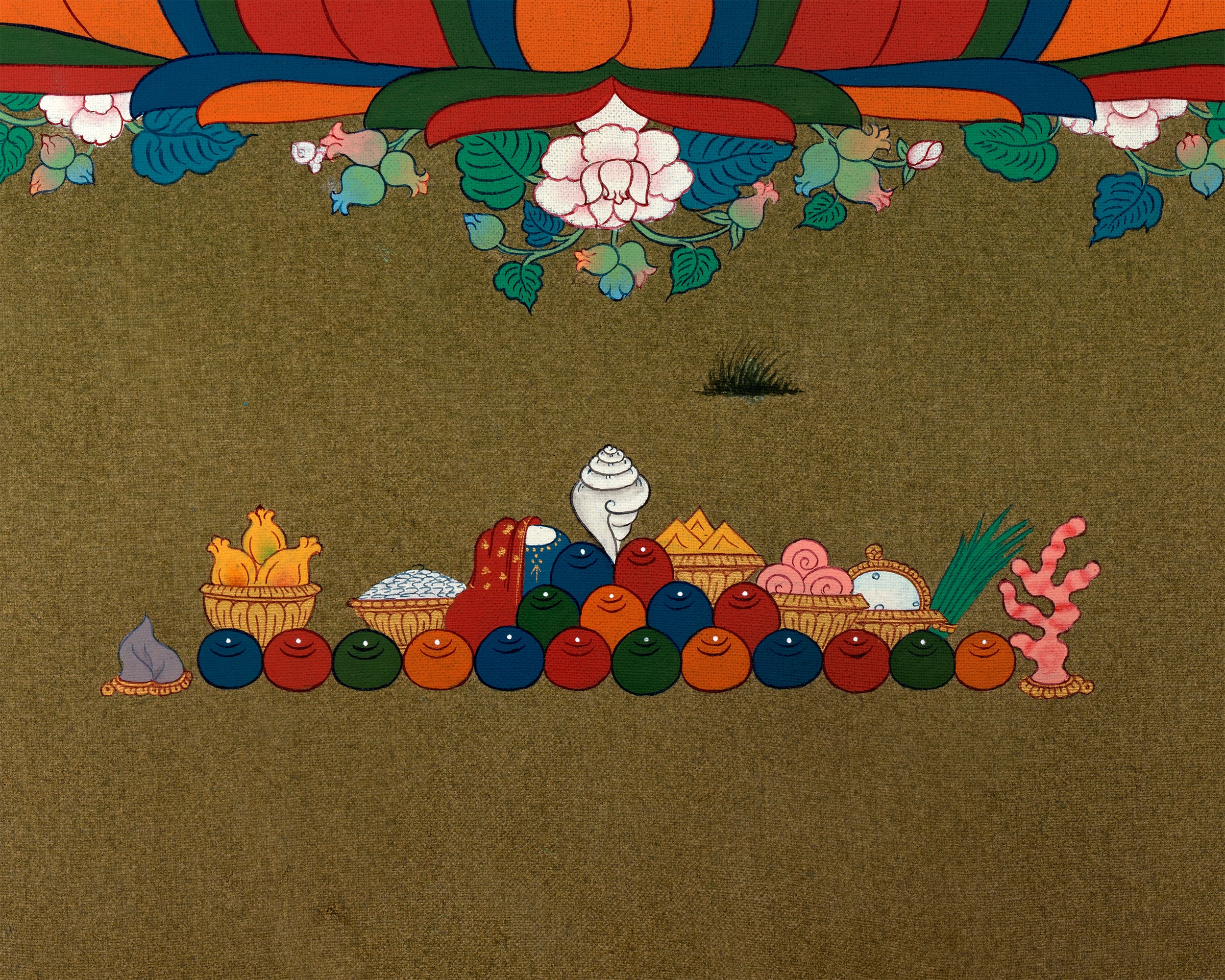 Medicine Buddha Thangka, Hand Painted Tibetan 24K Gold Thangka Painting