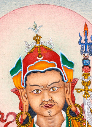 Guru Rinpoche With Others Thangka | The Precious Guru | Himalayan Buddhist Thangka Print