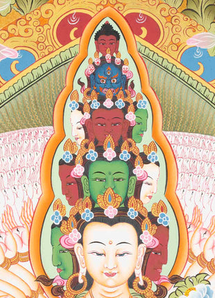 Avalokiteshvara Thangka Art | Religious Painting | Wall Decors
