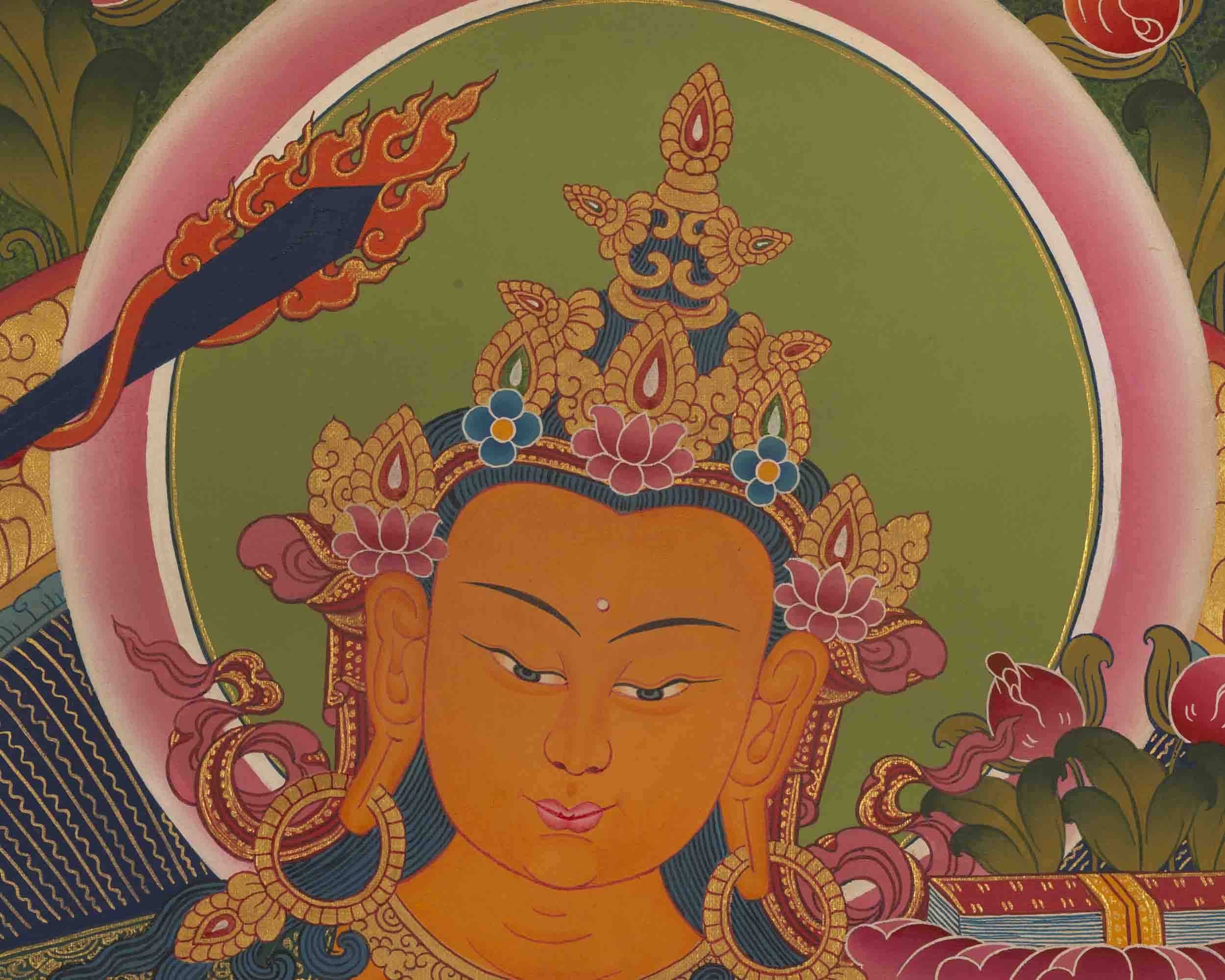Manjushree Thangka | Bodhisattva Of Wisdom | Wall Decors