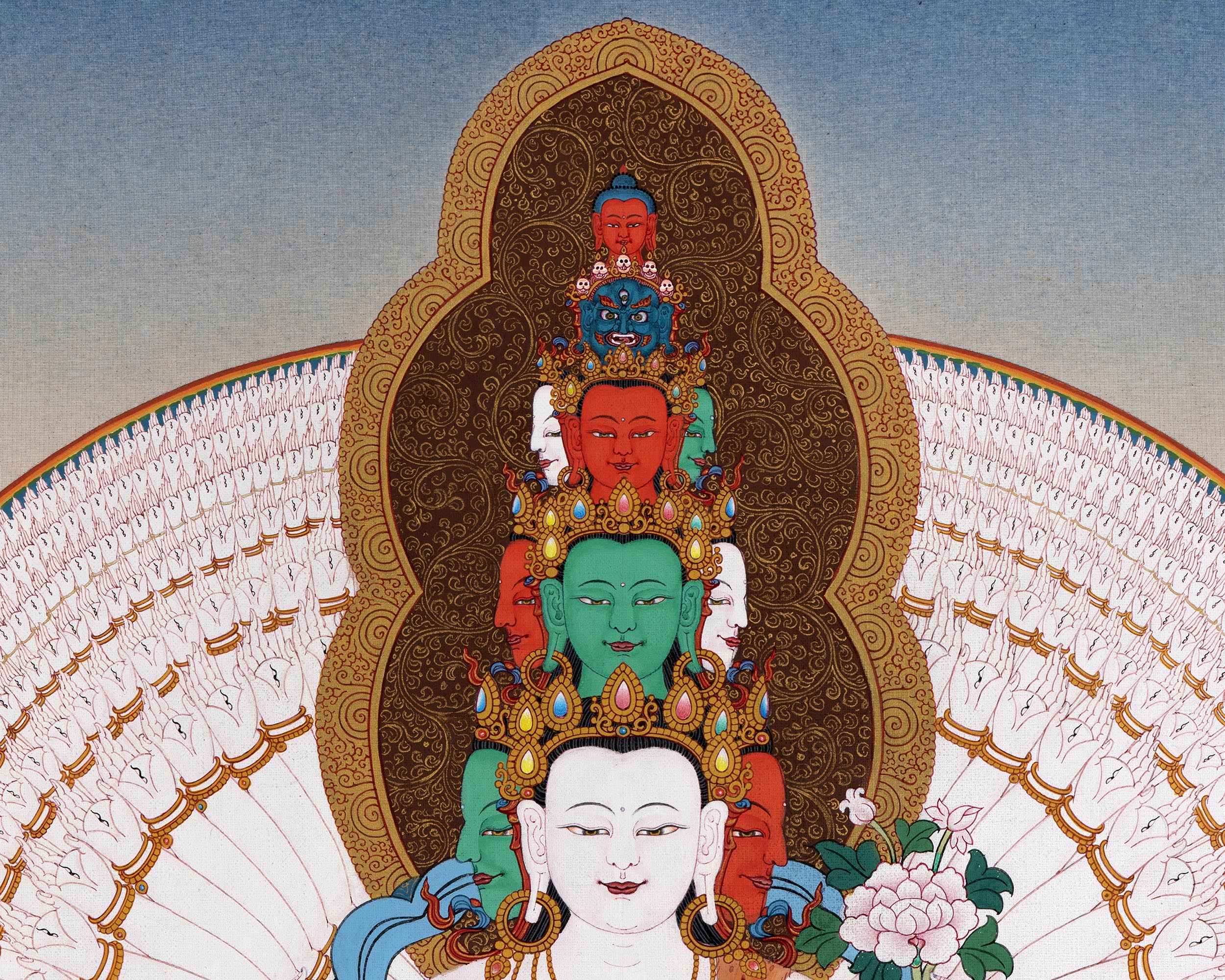 1000 armed Chenrezig Thangka | Traditional  Art