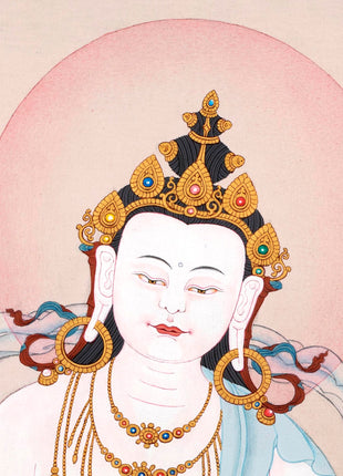 Vajrasattva Thangka | Tibetan Bodhisattva Art