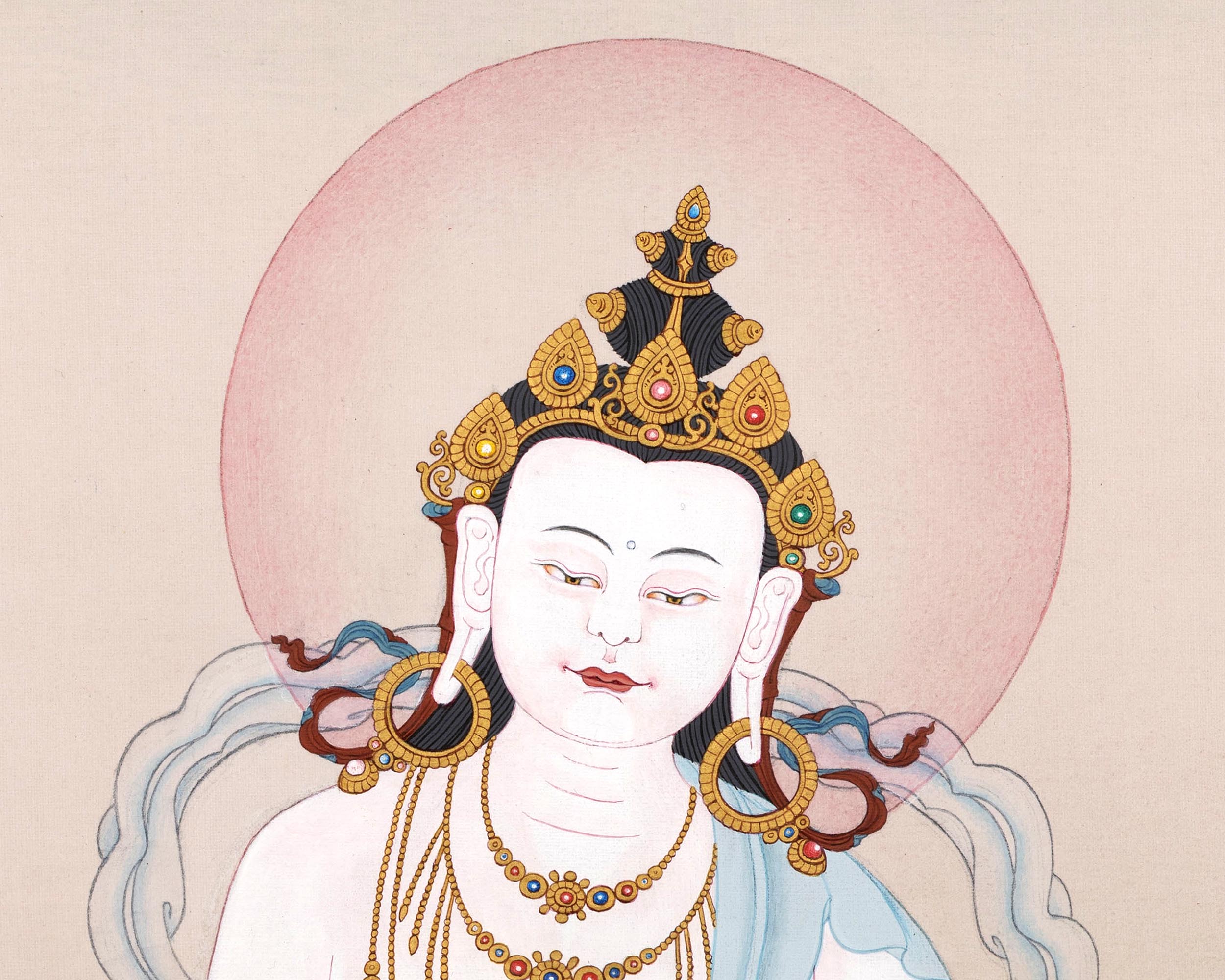 Vajrasattva Thangka | Tibetan Bodhisattva Art