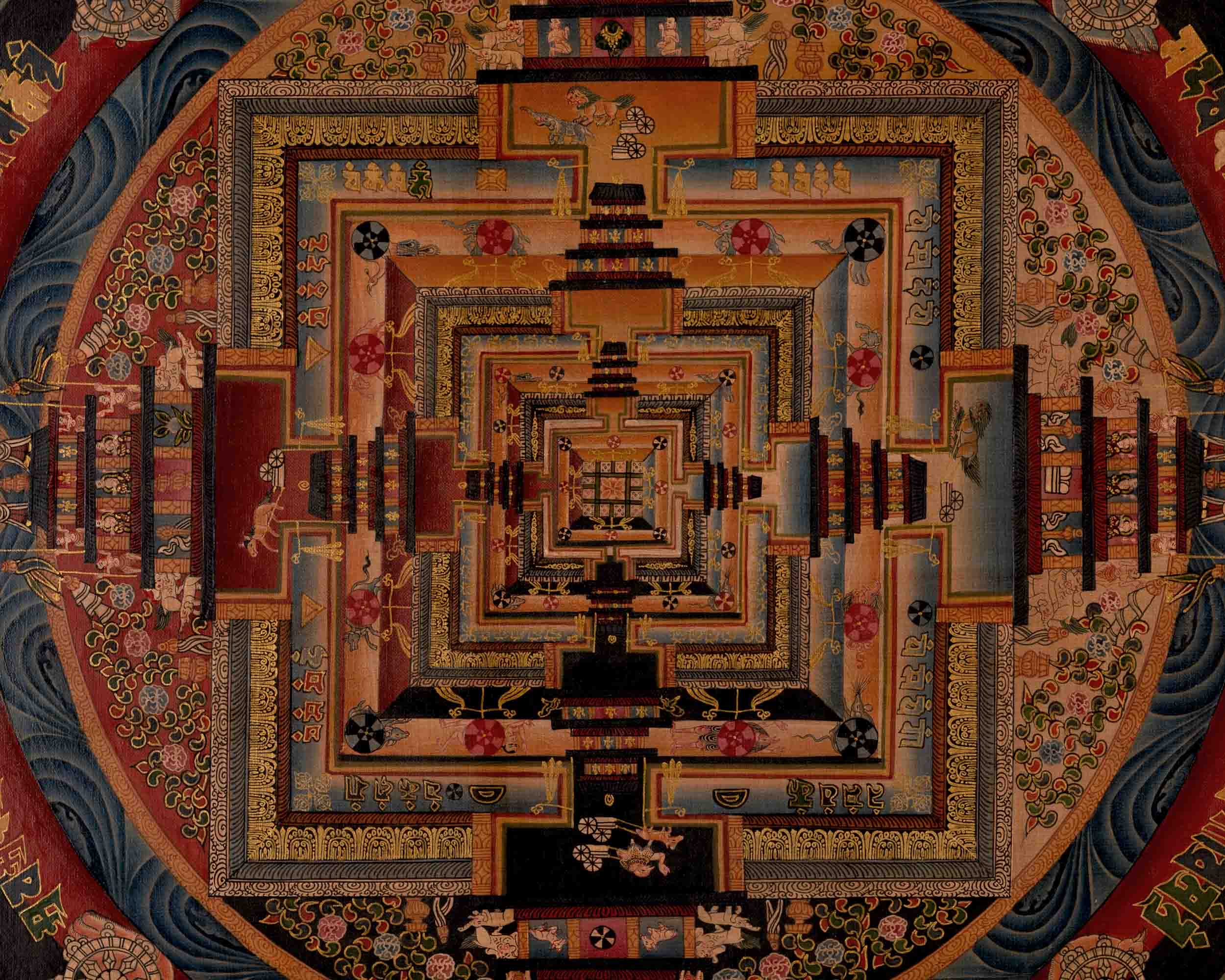 Traditional Kalachakra Mandala Thangka | Tibetan Art | Wall Decors
