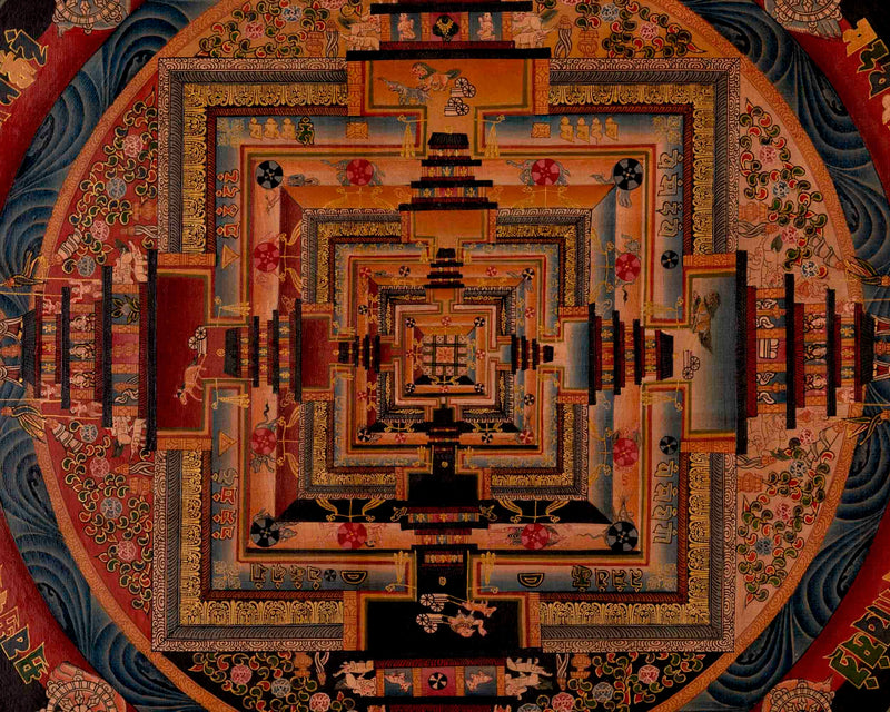 Traditional Kalachakra Mandala Thangka | Tibetan Art | Wall Decors