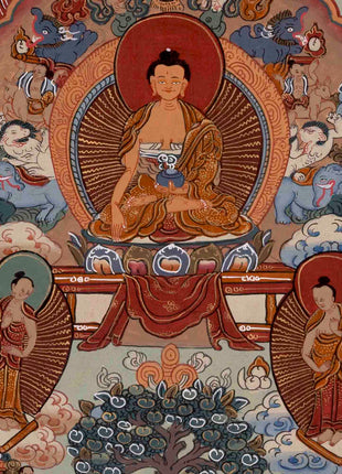 Buddha Life Story | Handpainted Tibetan Thangka | Wall Decors