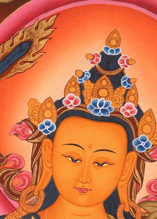 Wisdom Bodhisattva Manjushri | Religious Buddhist Thangka | Wall Decors