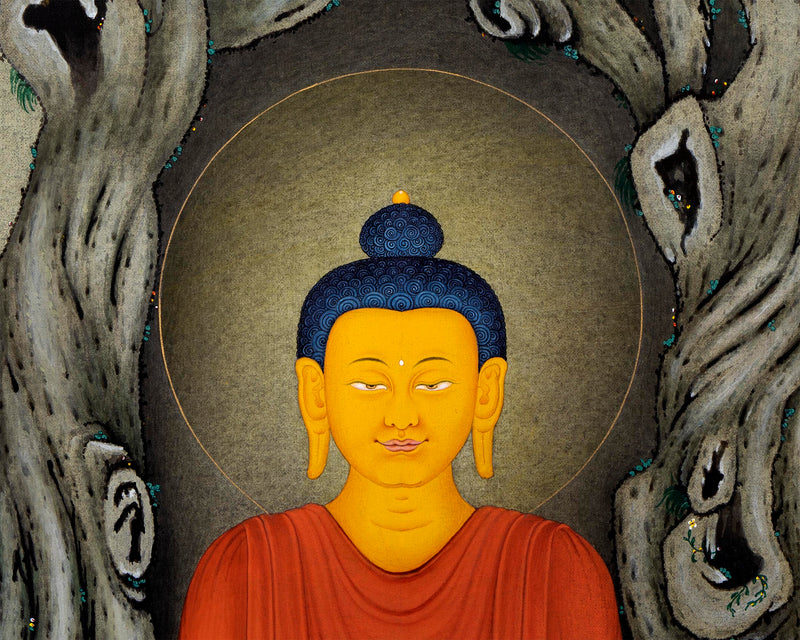 Meditating Shakyamuni |  Happy Buddha Art | Buddhism Thangka