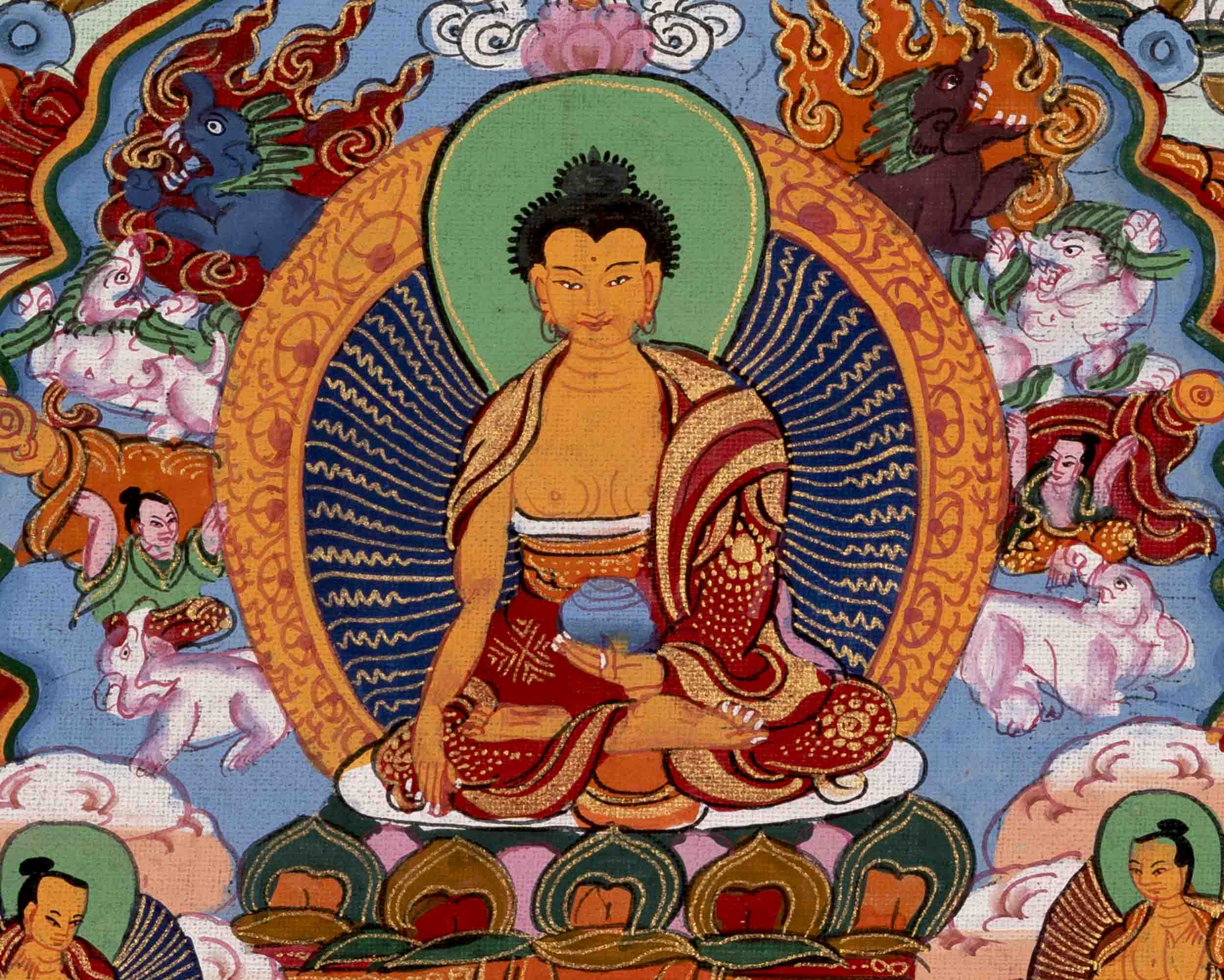 Buddha Life Story Thangka | Religious Buddhist Art | Wall Decors