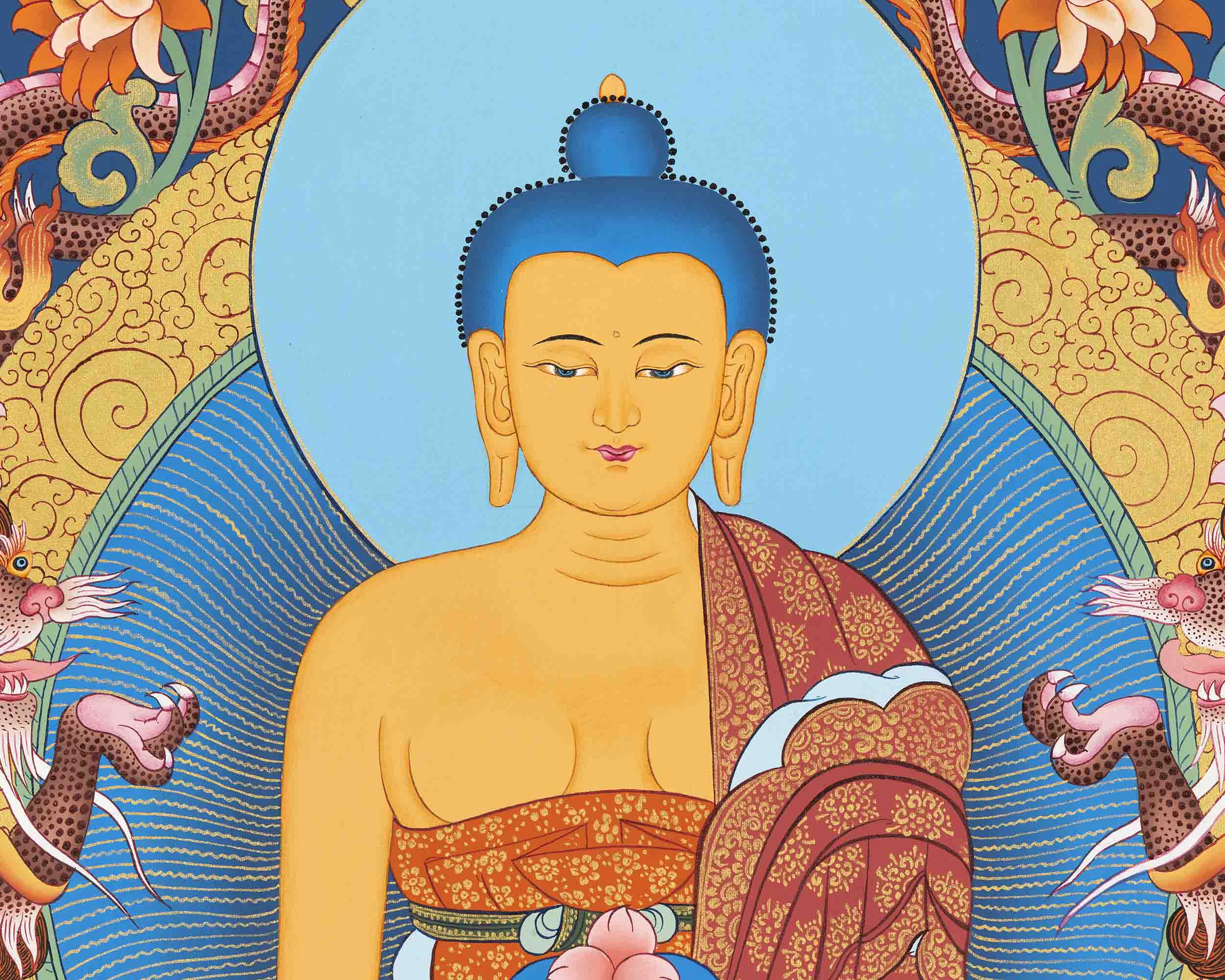 Shakyamuni Buddha Thangka | Tibetan Buddhist Wall Decoration Painting
