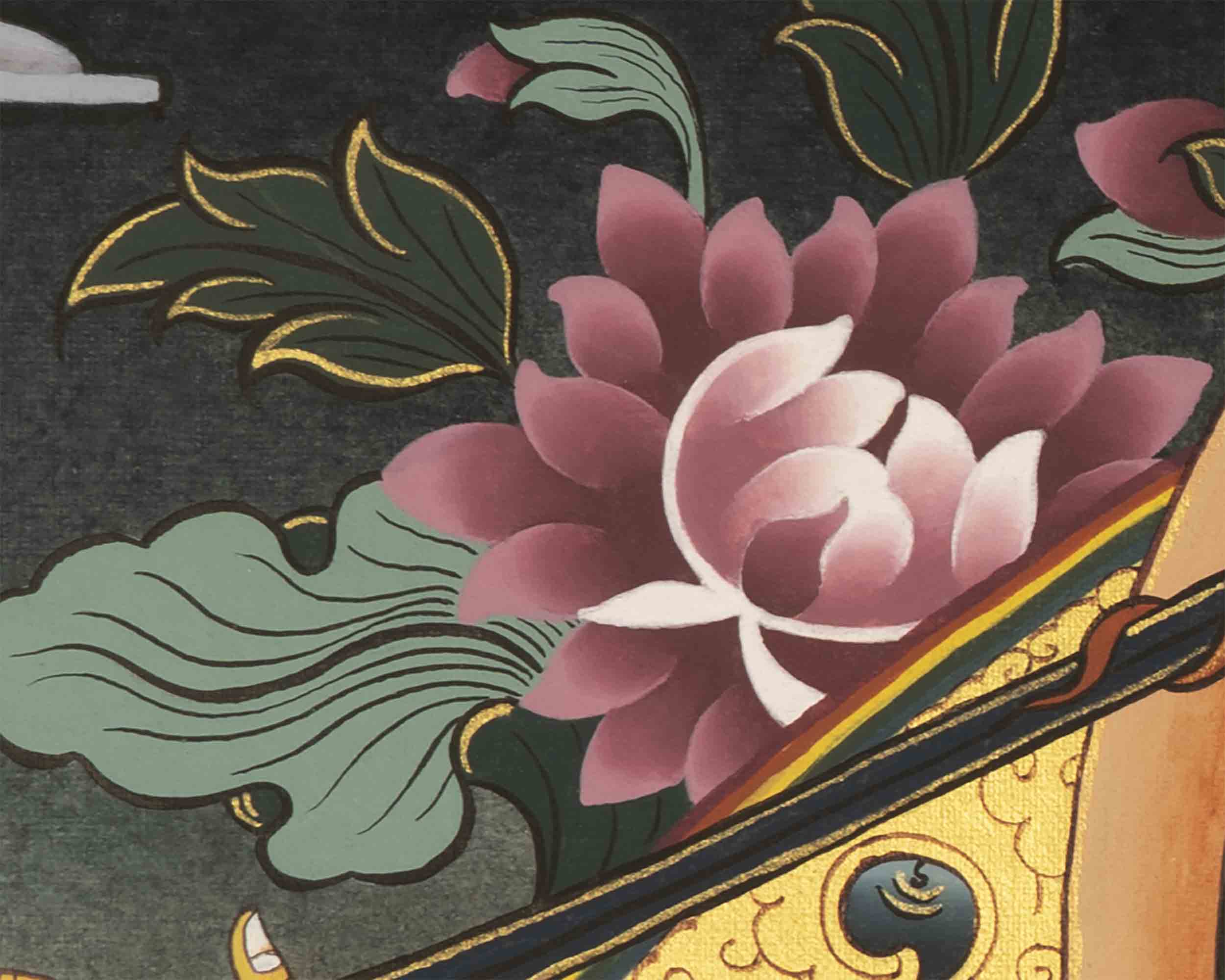 Manjushri Buddha Thangka | Tibetan Buddhist Bodhisattva