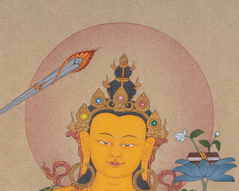 Manjushri Thangka | Bodhisattva Of Wisdom | Traditional Tibetan Thanka