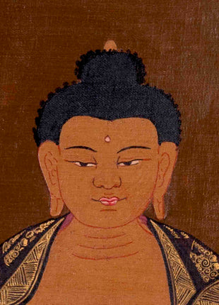 Shakyamuni Buddha Tibetan Thangka | Religious Buddhist Art | Wall Decors