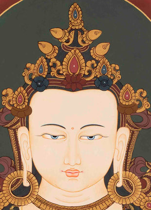 Avalokitesvara Chengrezig Thangka | Wall Hanging Yoga Thangka