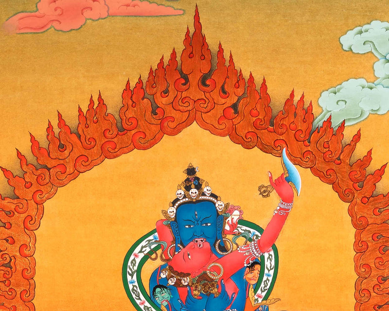 Cakrasamvara Tantra Thangka | Traditional Buddhist Art Of Chakrasamvara With Consort