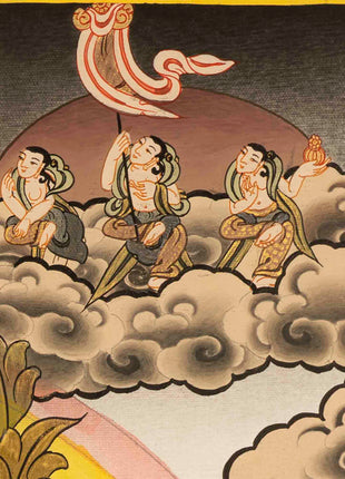 Manjushree Thangka Art | Tibetan Buddhist Bodhisattva