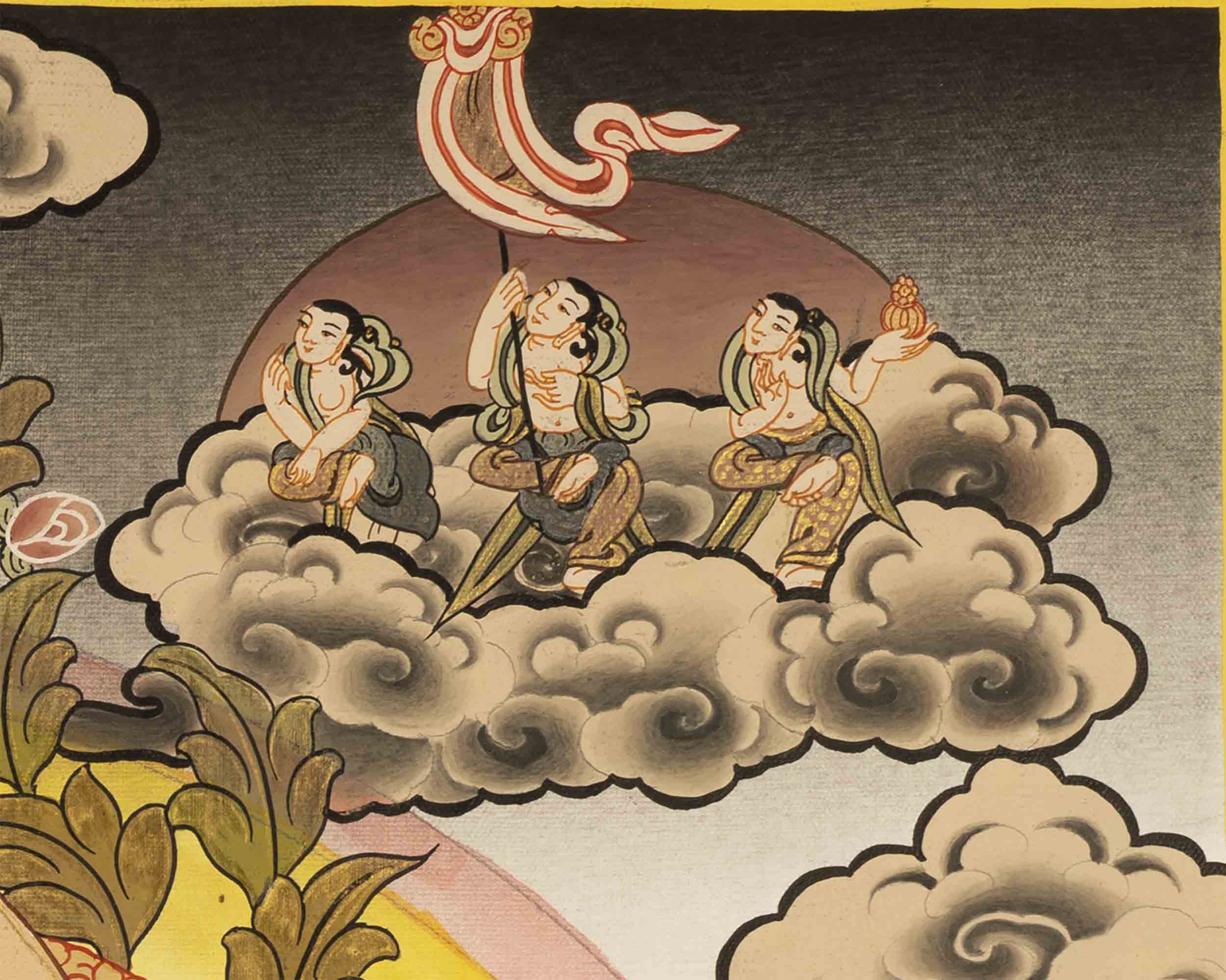 Manjushree Thangka Art | Tibetan Buddhist Bodhisattva
