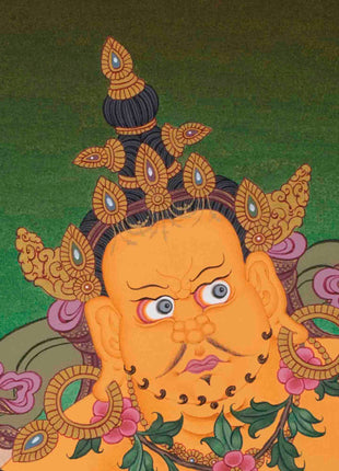 Dzambala Kubera Thangka | Wealth Deity | Religious Wall Decors