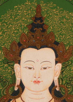 Chengrezig Thangka | Bodhisattva Avalokiteshvara | Wall Decoration Artifacts