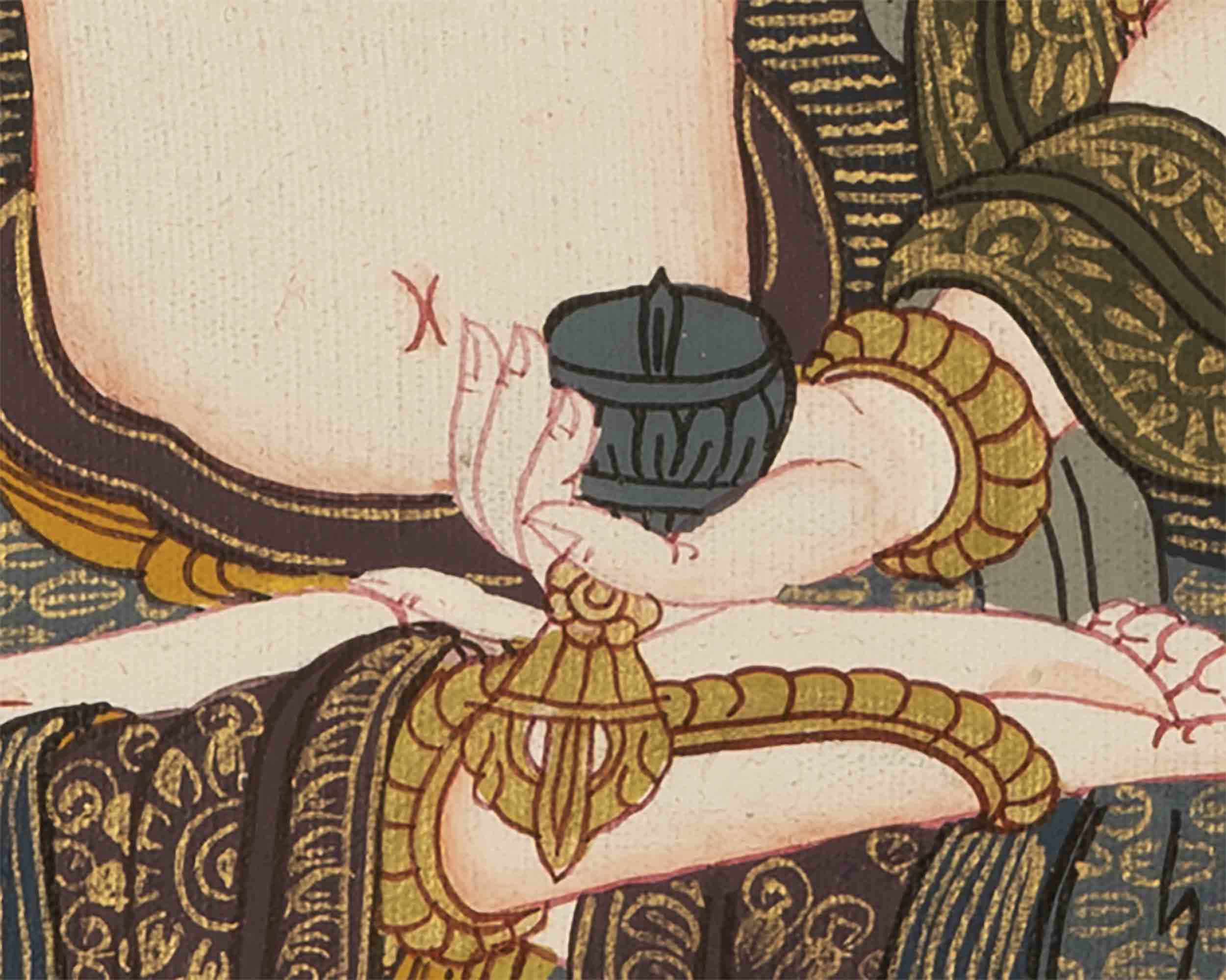 Painting Of Vajrasattva | Tibetan Buddhist Thangka