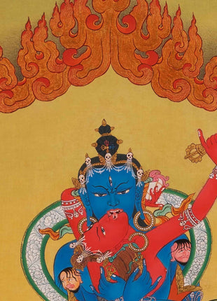 Hand-Painted Chakrasamvara Empowerment Thangka | Tibetan Yidam Thangka