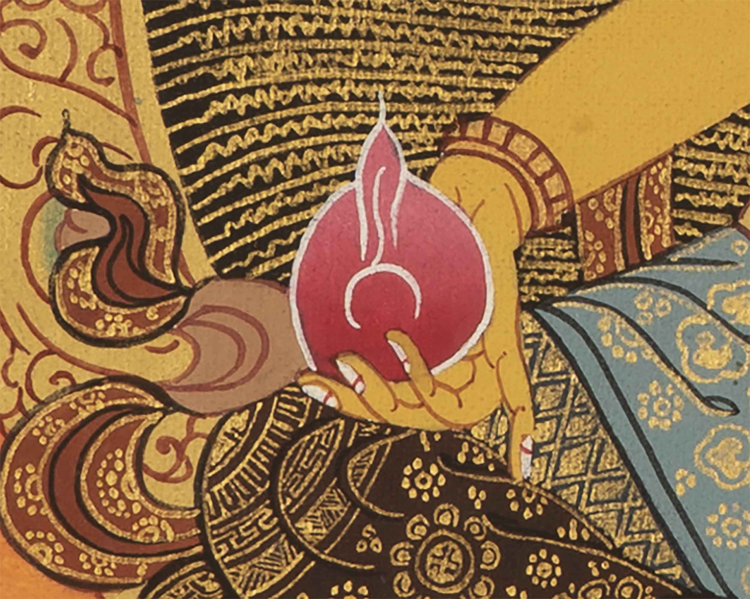 Jambhala Thangka | Traditional Tibetan Art | Wall Decor Painting