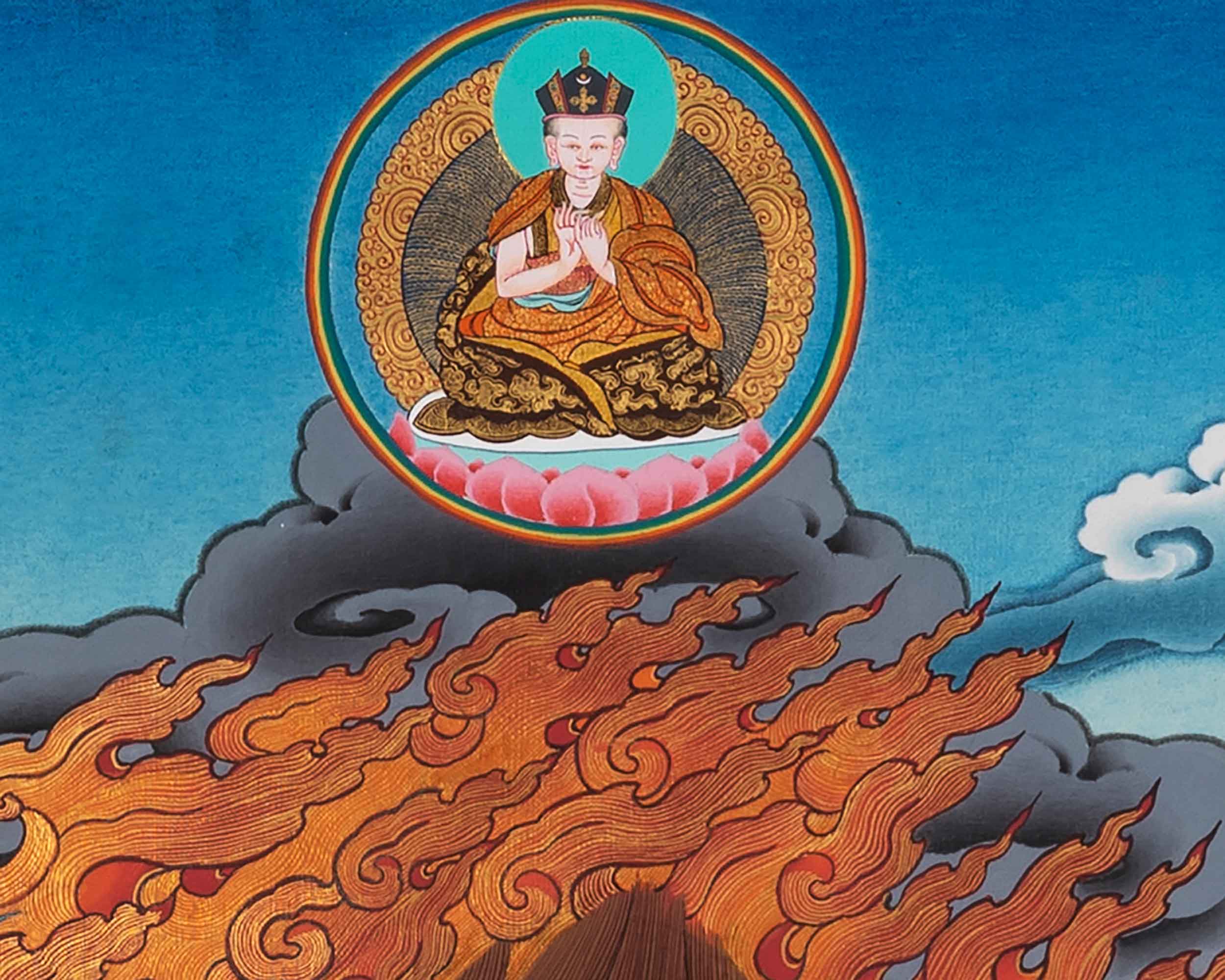 Traditional Tibetan Mahakala Art | Hand-Painted Mahakala Thangka Painting