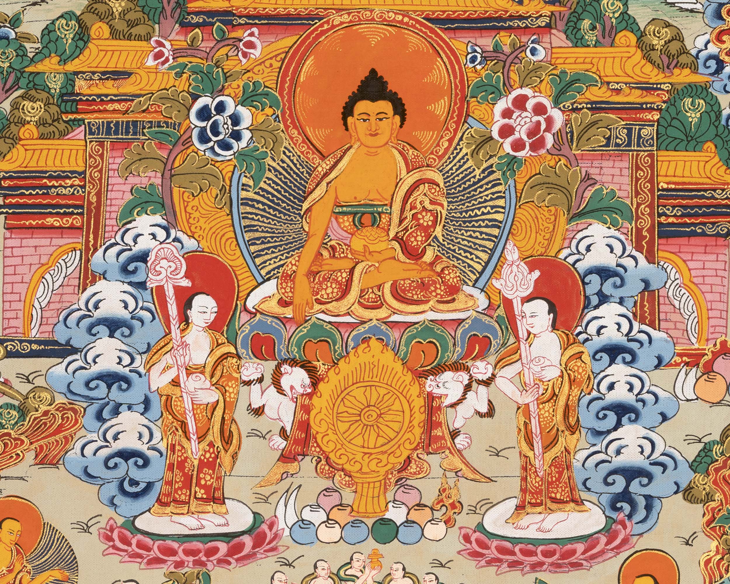 Vintage Buddha Life Story | Wall Decoration Painting