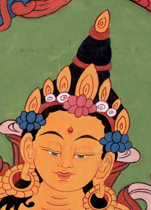 Vintage Manjushree Thangka | Traditional Tibetan Artwork | Wall Decors