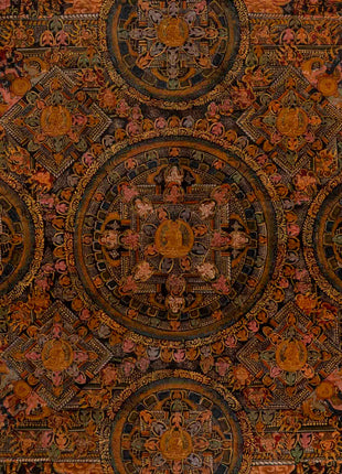 Pancha Buddha Mandala Thangka | Religious Buddhist Art | Wall Decors
