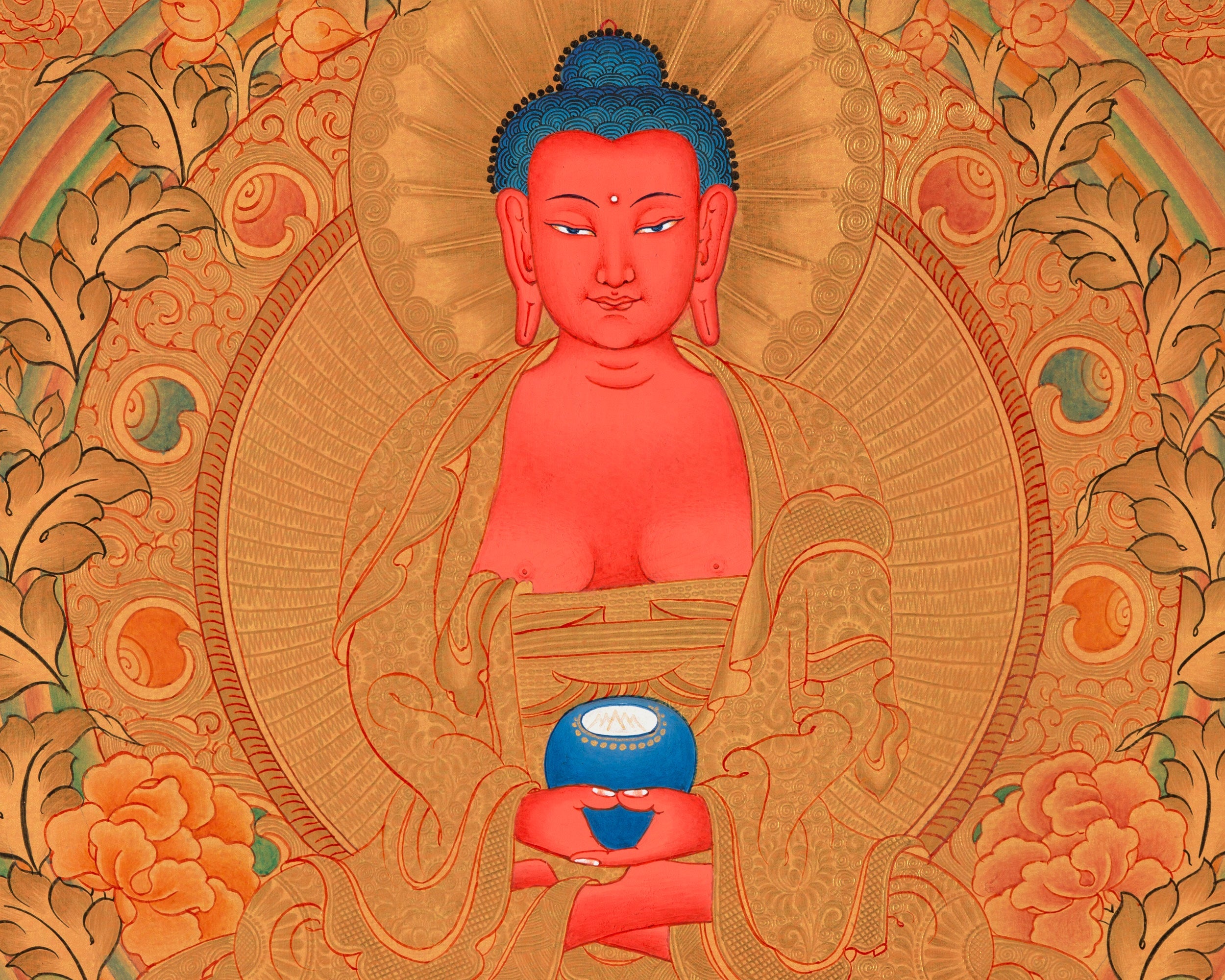 108 Amitabha Buddha Thangka | Traditional Tibetan Art | Wall Decors