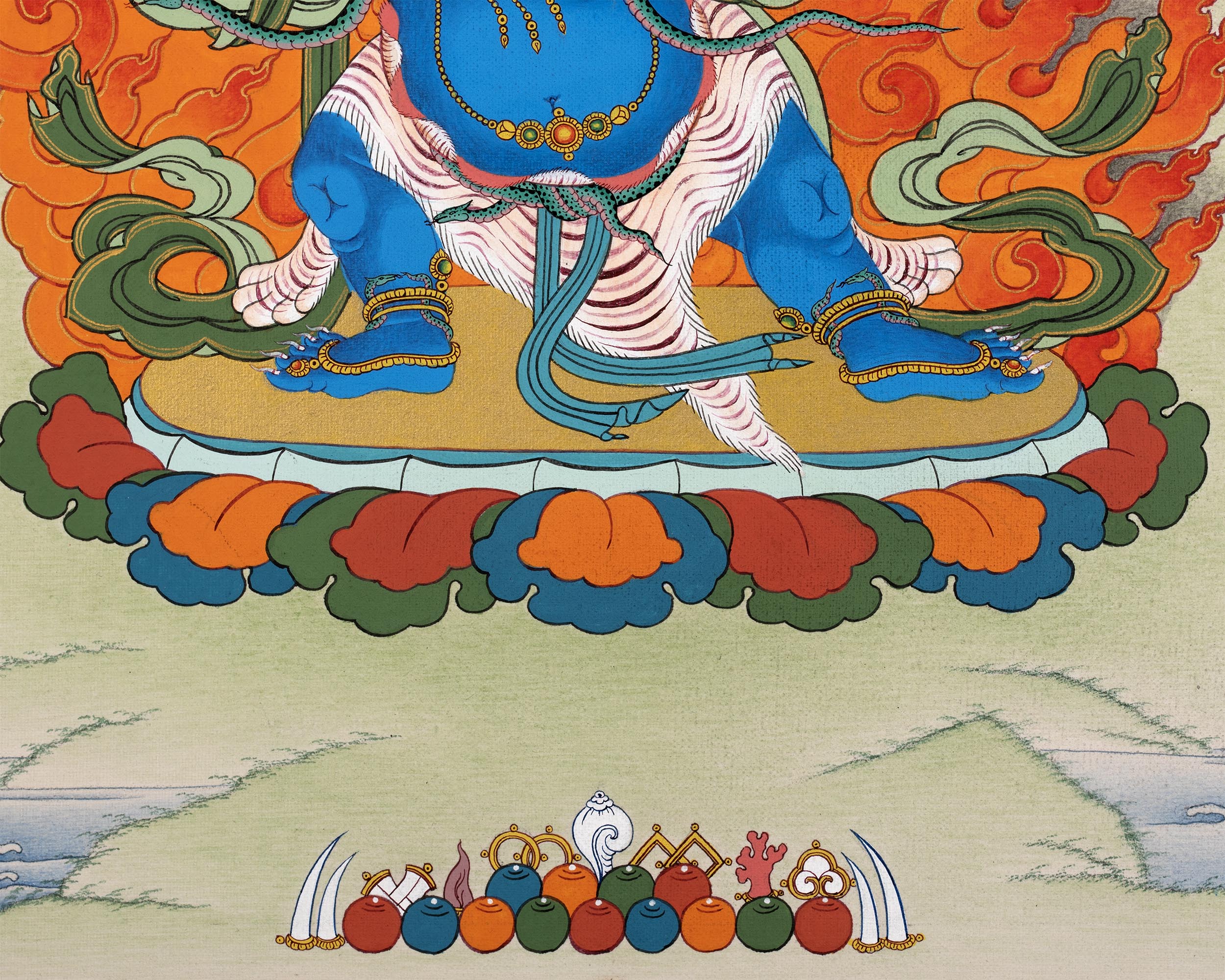 Vajrapani Thangka | Powerful Bodhisattva Painting