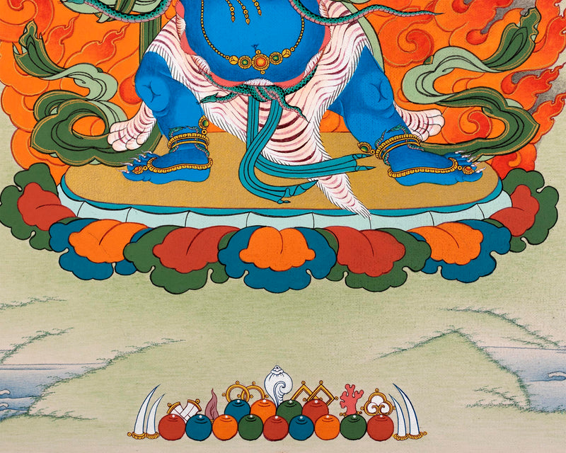 Vajrapani Thangka | Powerful Bodhisattva Painting