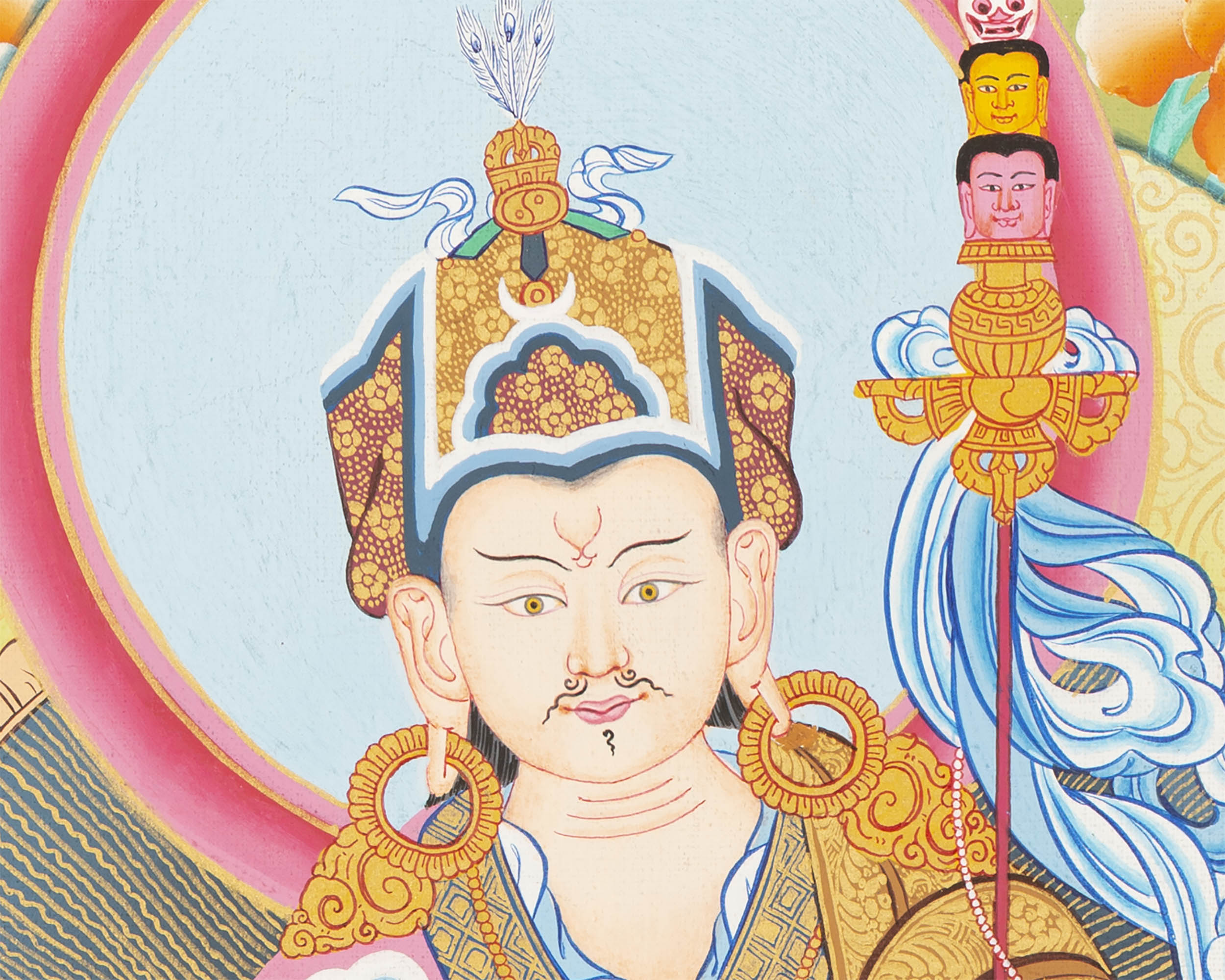 Rinpoche Refuge Tree Thangka | Hand Painted Buddhist Artwork