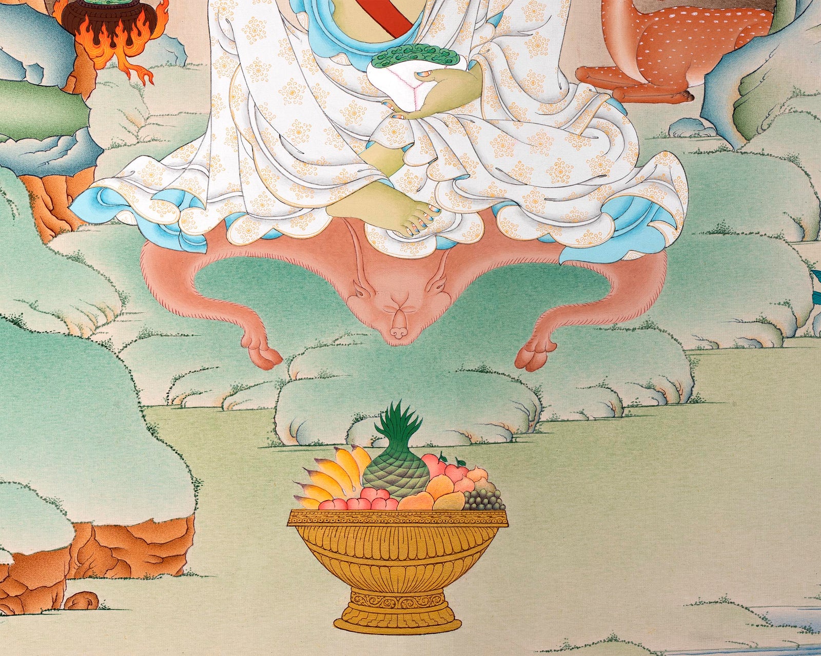 Milarepa Thangka | Tibetan Buddhist Master Painting